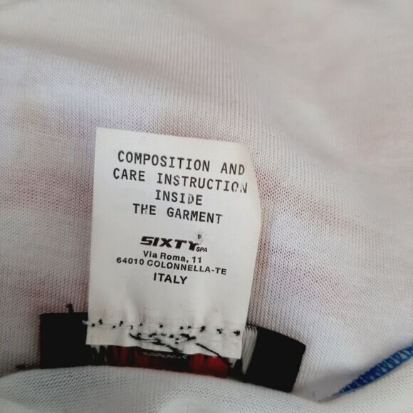 MISS SIXTY Italy Floral & Stripe Tank Top Scoop Neck Sz S Flawed - Picture 12 of 13